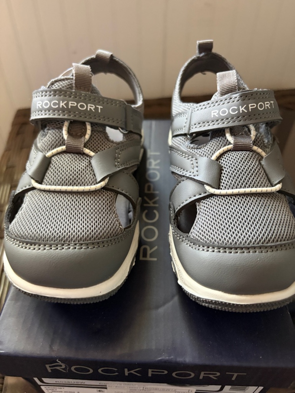 Rockport Kids Gray Closed-Toe Active Sandals Toddler 12c